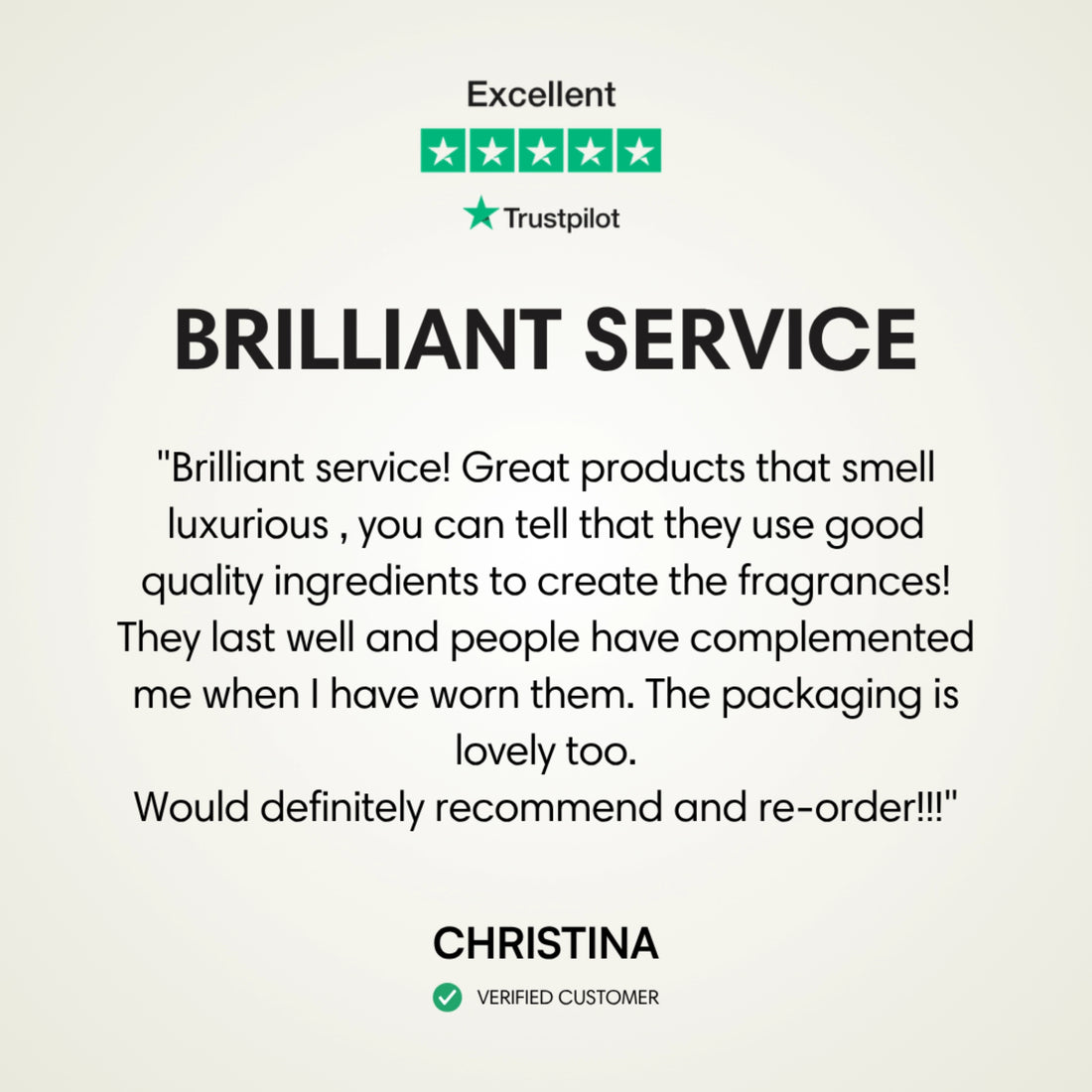 AW Scents Trustpilot customer review for long lasting perfume dupes